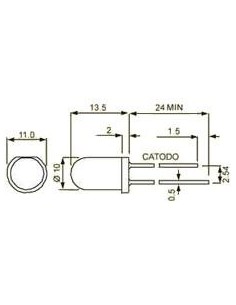 LED 10MM VERDE 2V5 DIFUSO 2