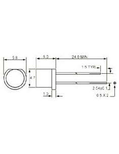 LED 5MM ROJO CILINDRICO DIFUSO 2