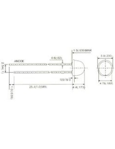 LED BLANCO PERFIL BAJO 5MM 80º TRANSPARENTE 2