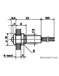 PILOTO LED CROMADO AMBRAR 24V 2