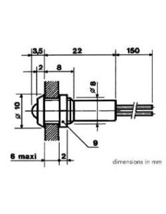 PILOTO VERDE 5V CARCASA NEGRA 2