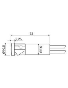 PILOTO LED VERDE 24V Ø10.5mm 2