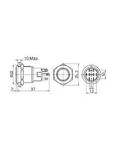 PULSADOR ANTIVANDALICO INOX VERDE 1A/1C 2