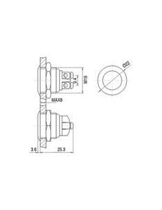PULSADOR ANTIVANDALICO INOX N.A. 2