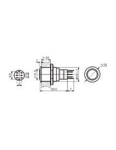 PULSADOR ANTIVANDALICO ARO NARANJA 1NA/1NC 2
