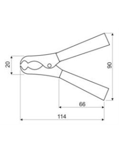PINZA PARA BATERIA  ROJA DE 100A 12..24V 2