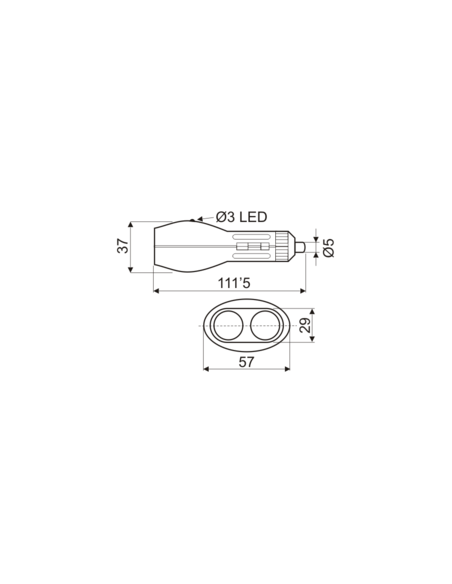 CONECTOR MECHERO DOBLE 12V-24V