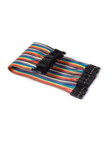CABLE DE PUENTE - HEMBRA A HEMBRA - 40 POLOS - 15 cm - CABLE PLANO