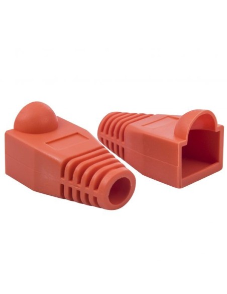 BOLSA 10 CAPUCHONES RJ45 6MM ROJOS