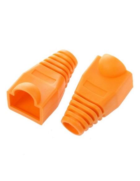 BOLSA 10 CAPUCHONES RJ45 6MM NARANJA