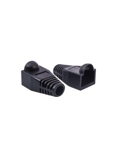 BOLSA 10 CAPUCHONES RJ45 6MM NEGROS