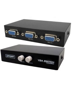 CONMUTADOR MANUAL VGA 2X1 15HD HEBRA