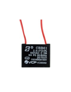 CONDENSADORE 1µF 400VAC PARA ARRANQUE DE VETILADORES & MOTORES
