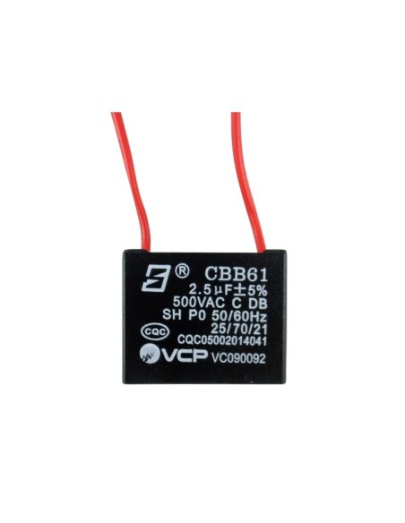 CONDENSADORE 1µF 400VAC PARA ARRANQUE DE VETILADORES & MOTORES