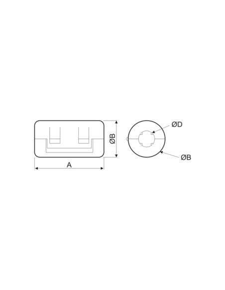 FERRITA ANTIPARASITARIOS 9MM