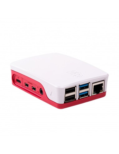CAJA RASPBERRY PI 4  BLANCA /ROJA OFICIAL