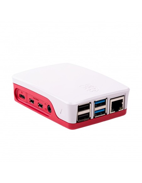 CAJA RASPBERRY PI 4  BLANCA /ROJA OFICIAL
