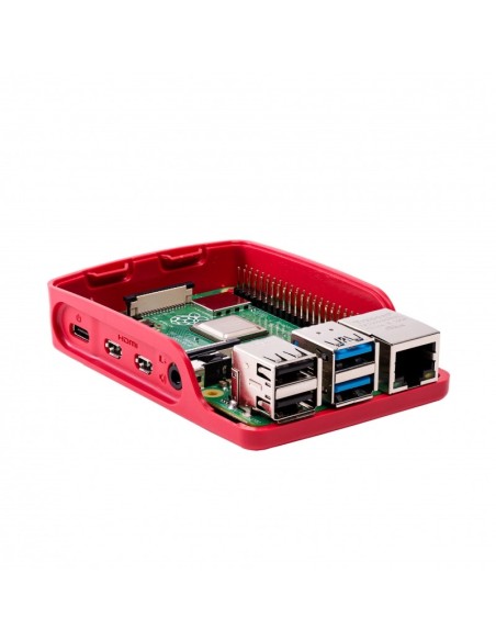 CAJA RASPBERRY PI 4  BLANCA /ROJA OFICIAL