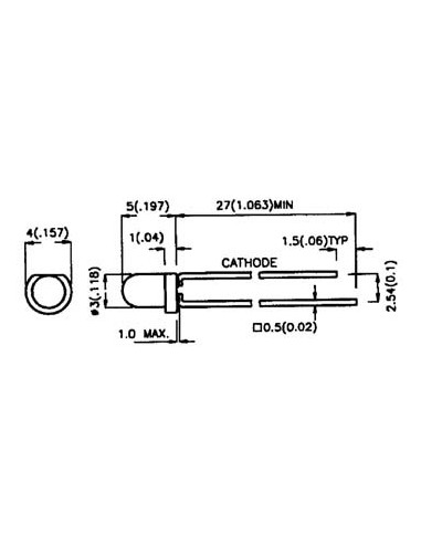 LED INTERMITENTE 3mm VERDE DIFUSO