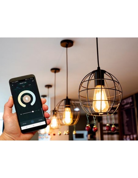 BOMBILLA LED INTELIGENTE SMART WIFI - COLOR BLANCO CÁLIDO & BLANCO CÁLIDO INTENSO - E27 - ST64