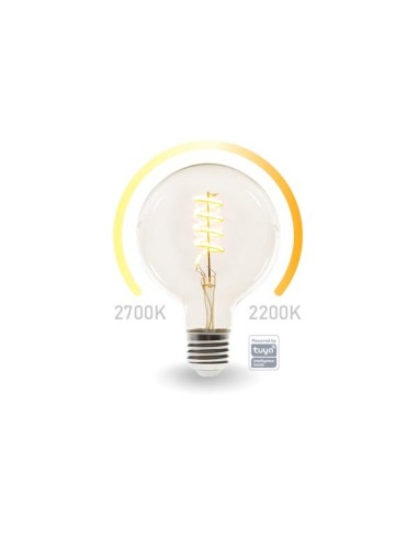 BOMBILLA LED INTELIGENTE SMART WIFI - COLOR BLANCO CÁLIDO & BLANCO CÁLIDO INTENSO - E27 - G125