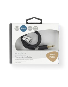 Cable de audio jack stereo 3.5 mm chapado en oro  0.50 m 2