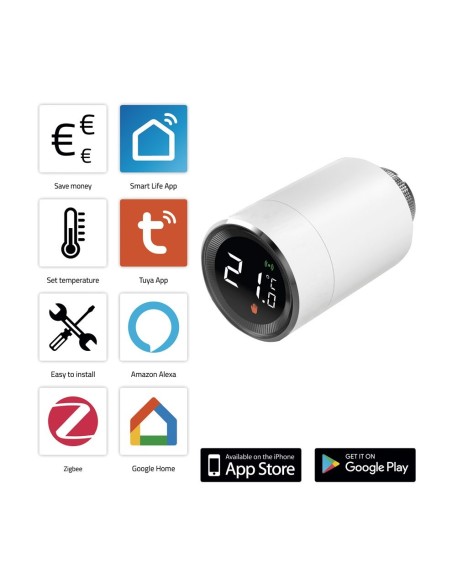 VÁLVULA TERMOSTÁTICA INTELIGENTE INALÁMBRICA ZIGBEE