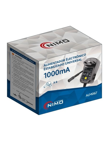 ALIMENTADOR  3÷12VCC 12W  REGULABLE MANUAL