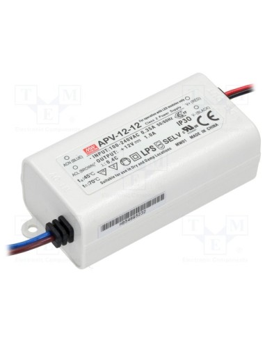 FUENTE DE ALIMENTACION 15Vdc 0.8A IP42 MEANWELL