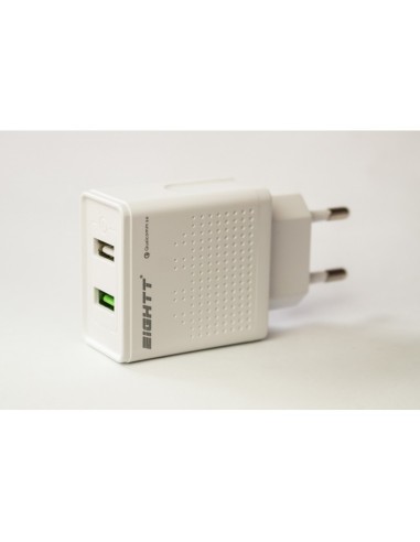 Cargador USB Qualcomm 3.0 de 2 puerto 12W