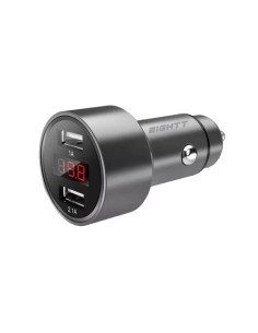 Cargador USB para coche 2 puerto 12W Aluminio Display 2