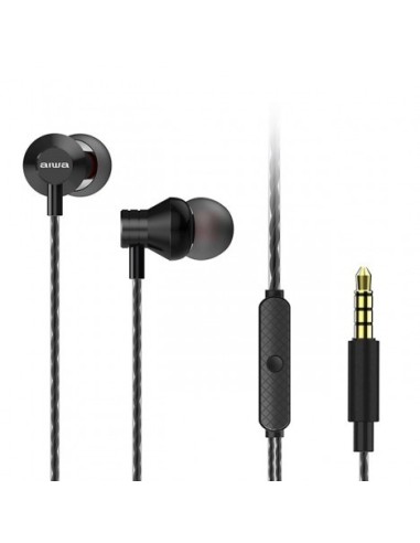 Auricular dinámico ultra compacto con micro negro. Marca: AIWA