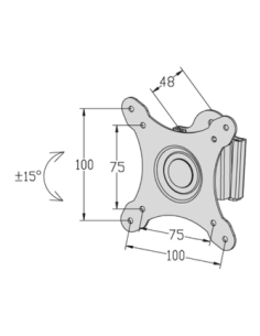 Soporte articulado para televisor de pantalla plana de 13" - 27" 2