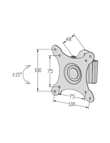 Soporte articulado para televisor de pantalla plana de 13" - 27"
