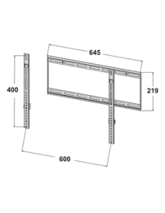 Soporte fijo para televisor de pantalla plana de 32" hasta 50" 2