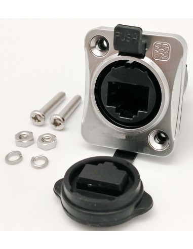 Adaptador RJ45 H/H Estanco Panel IP65 CAT6