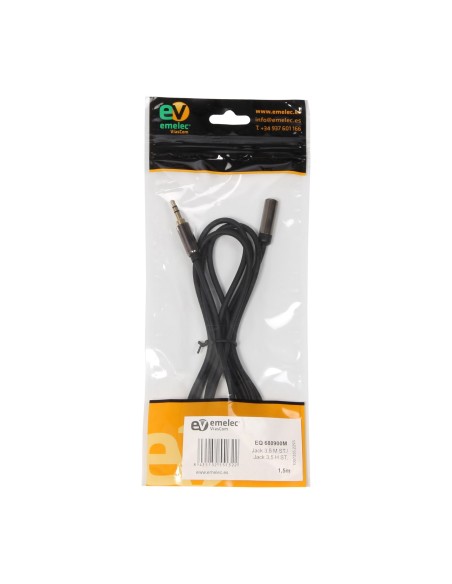 Cable Jack 3,5 M Estéreo - Jack 3,5 H Estéreo 1.5mts Blindado