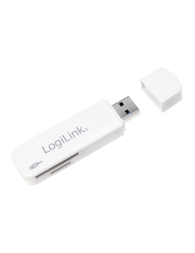 Lector de tarjetas USB 3.0, para SD / microSD, blanco