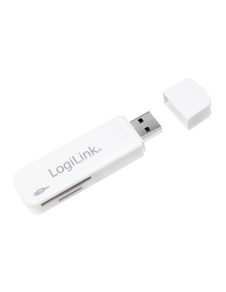 Lector de tarjetas USB 3.0, para SD / microSD, blanco