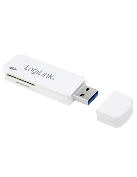 Lector de tarjetas USB 3.0, para SD / microSD, blanco