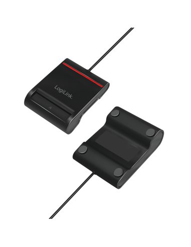 Lector de tarjetas USB 2.0, para identificación inteligente, negro