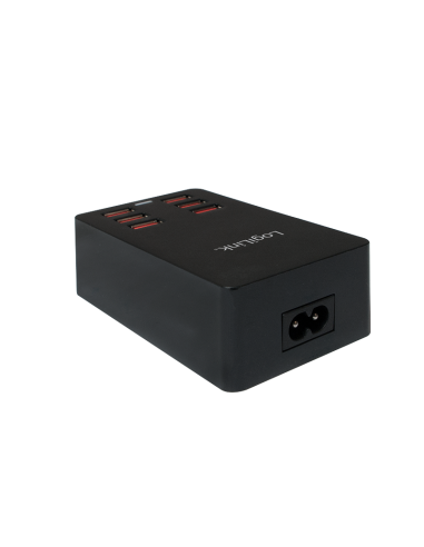 Cargador de mesa USB, 6 puertos USB, 32 W