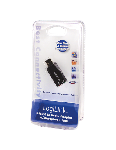 Tarjeta de sonido USB con efectos de sonido 3D virtuales