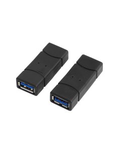 Adaptador USB 3.0, USB-A / F a USB-A / F, negro