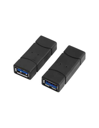 Adaptador USB 3.0, USB-A / F a USB-A / F, negro