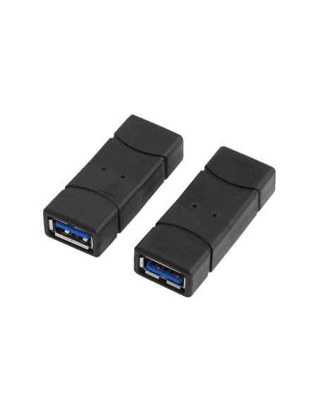 Adaptador USB 3.0, USB-A / F a USB-A / F, negro
