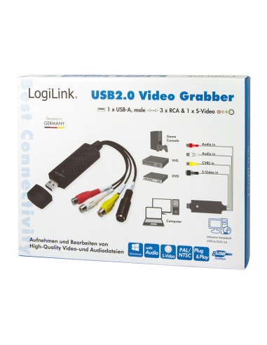 CAPTURADORA DE VÍDEO ANALÓGICO (RCS/S-VIDEO) A PC POR USB