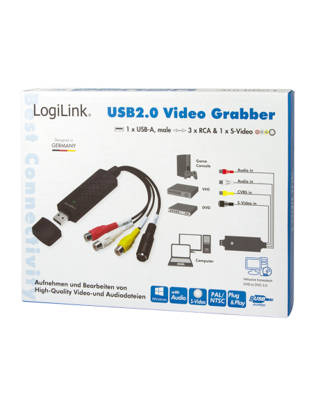 CAPTURADORA DE VÍDEO ANALÓGICO (RCS/S-VIDEO) A PC POR USB