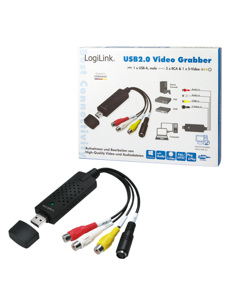 CAPTURADORA DE VÍDEO ANALÓGICO (RCS/S-VIDEO) A PC POR USB