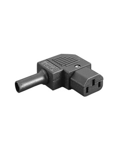 CONECTOR HEMBRA 10A IEC320 C13  ACODADO